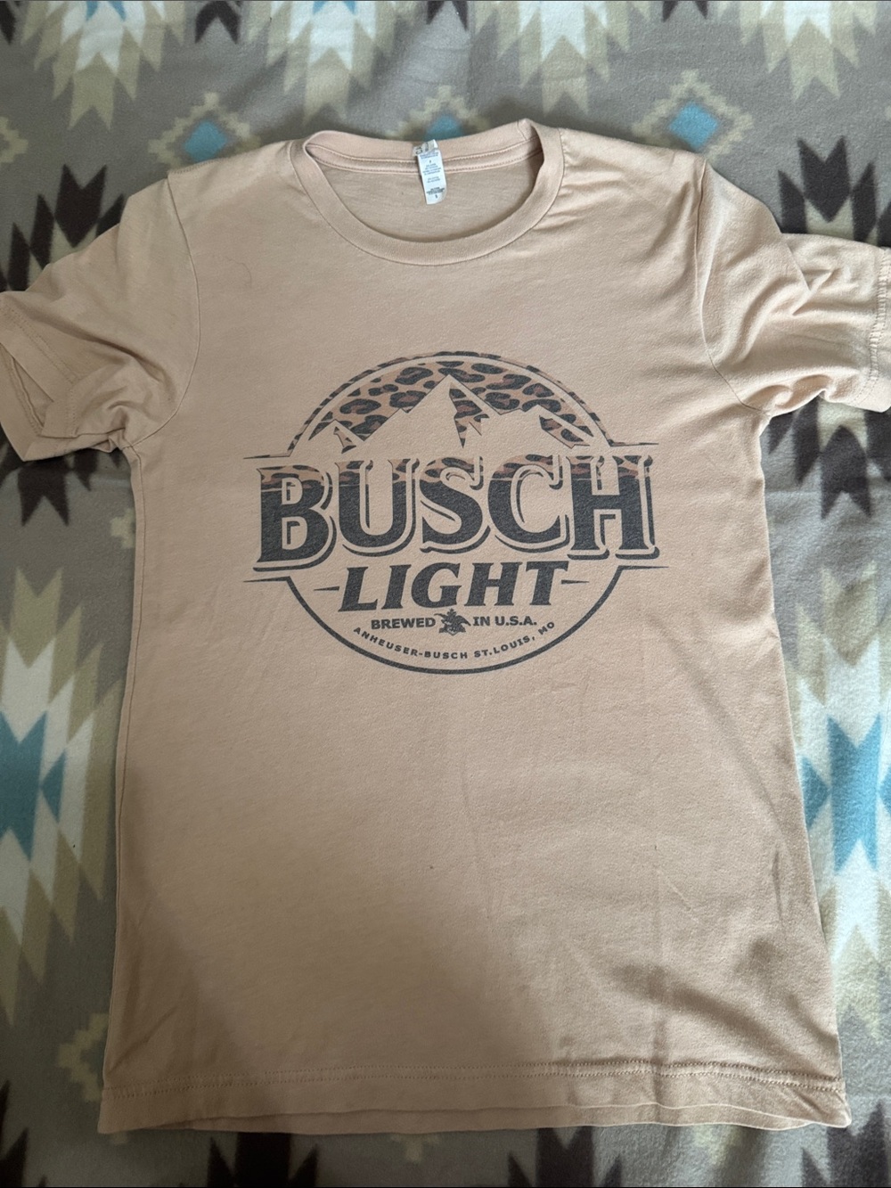 Bella Canvas Tan Busch Light Graphic Tee
